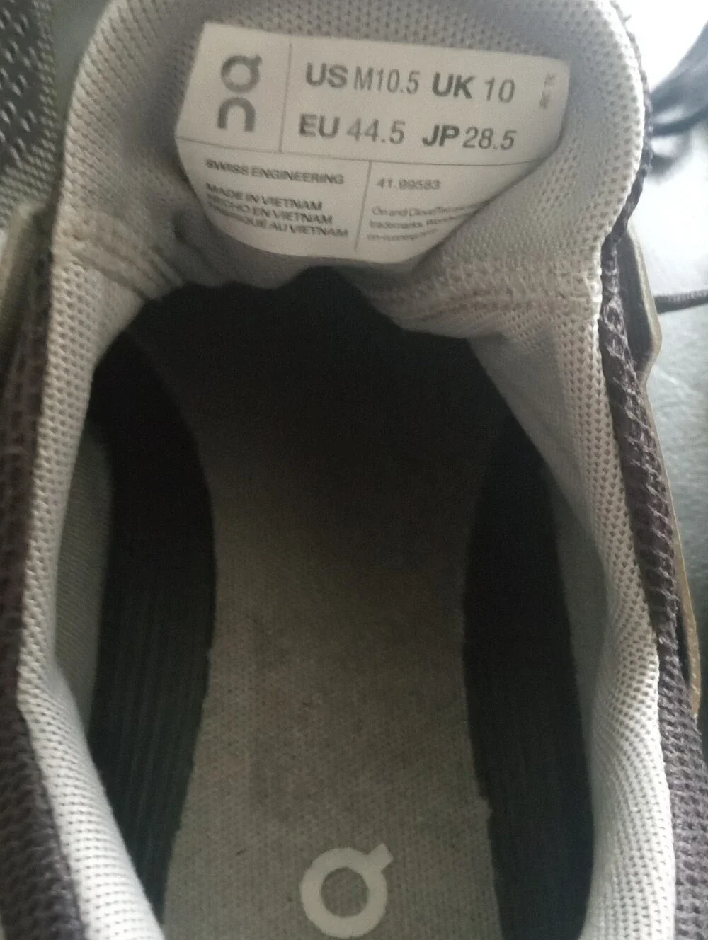 On Clouds breathable perforated